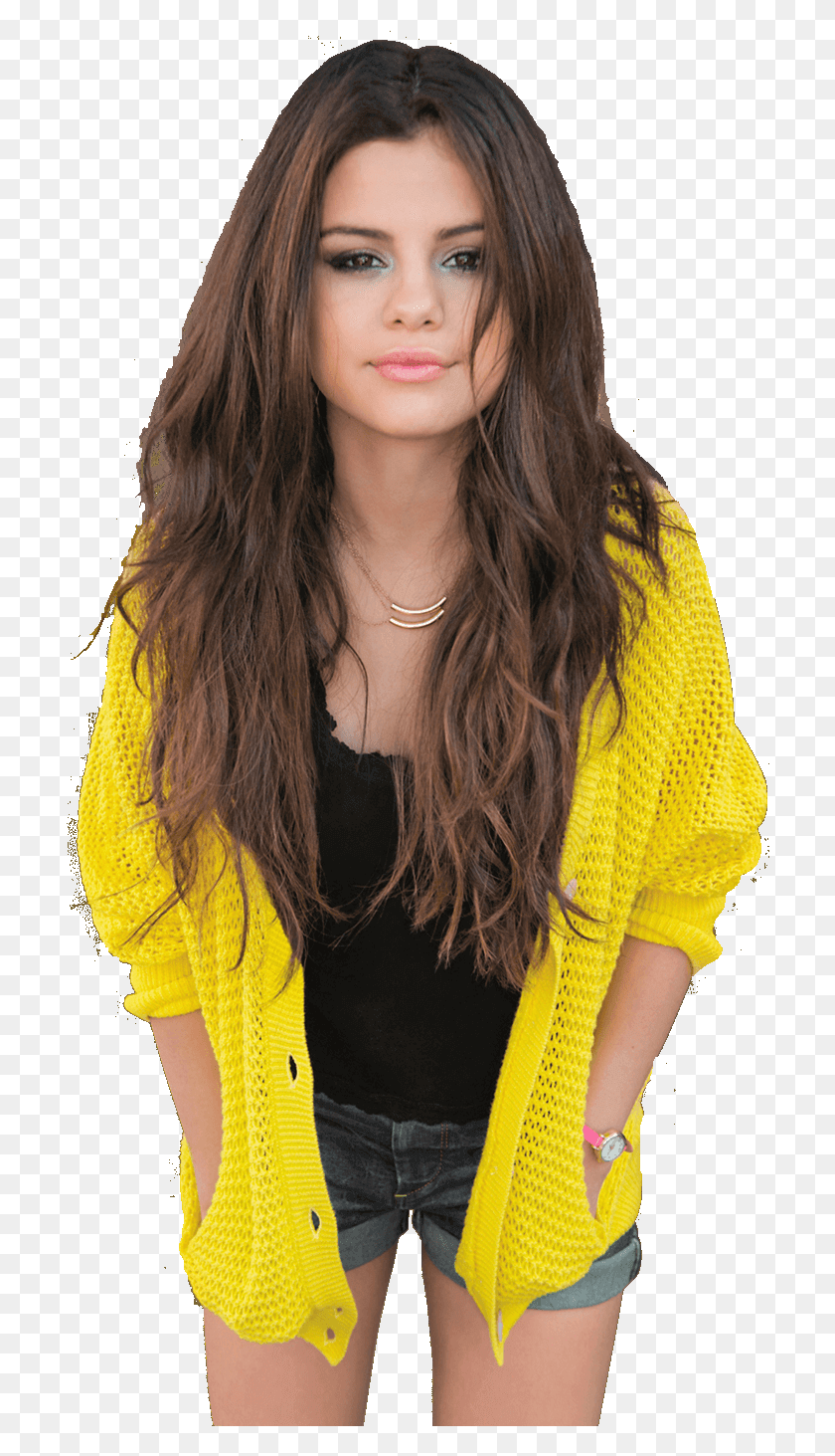 708x1403 Selena Gomez Yellow Top Selena Gomez Wizards Of Waverly Place, Ropa, Vestimenta, Persona Hd Png