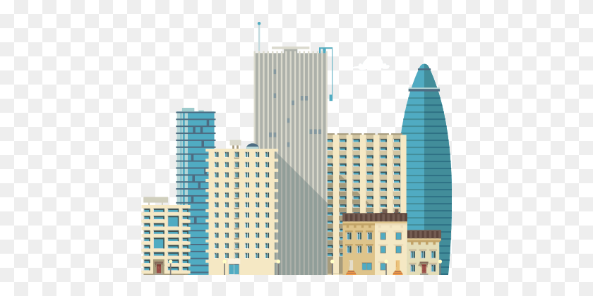 441x360 Self Hosted, High Rise, City, Urban HD PNG Download