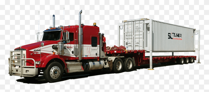 871x347 Self Lifting Container Cargo Container Lift Truck, Vehicle, Transportation, Trailer Truck HD PNG Download