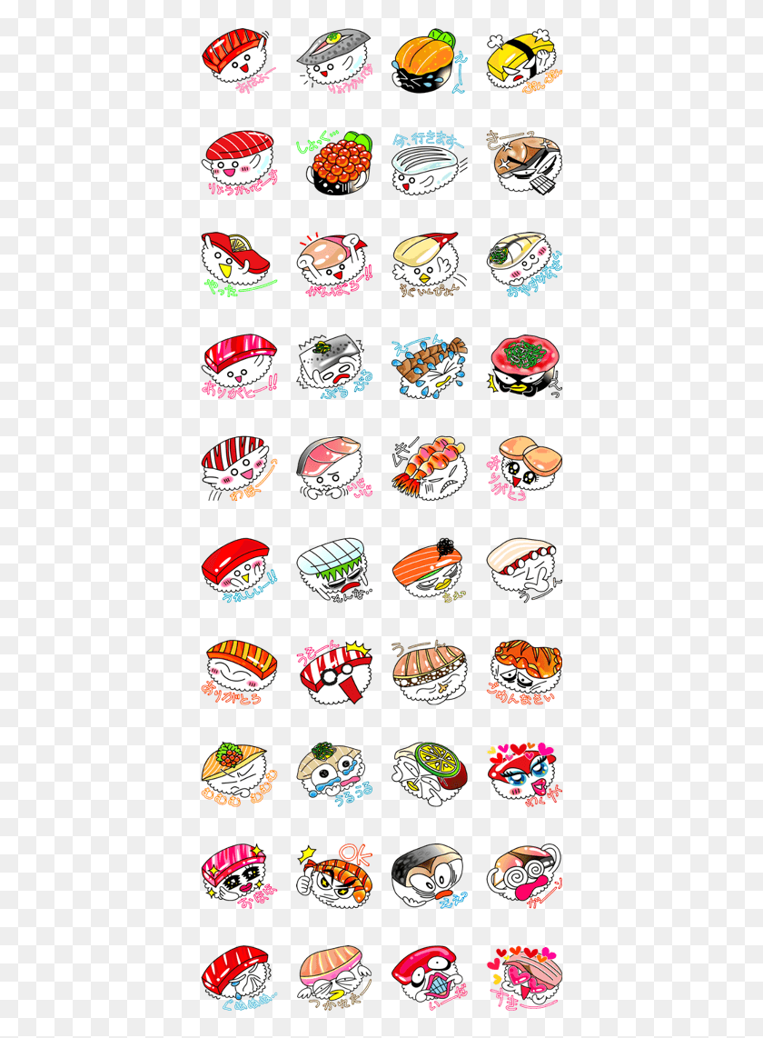 401x1082 Sell ​​Line Stickers Sushi Ponyo Boobie Cute Couple Love Love, Этикетка, Текст, Одежда Hd Png Скачать