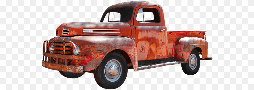 569x299 Sell Us Your Junk Car Old Red Truck, Pickup Truck, Transportation, Vehicle PNG