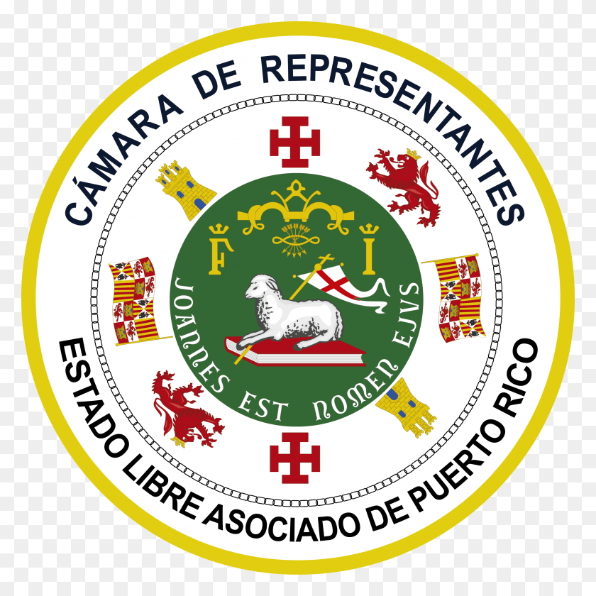 2928x2929 Sello Oficial De La Cmara De Representantes De Puerto Logo Camara De Representantes, Símbolo, Marca Registrada, Primeros Auxilios Hd Png