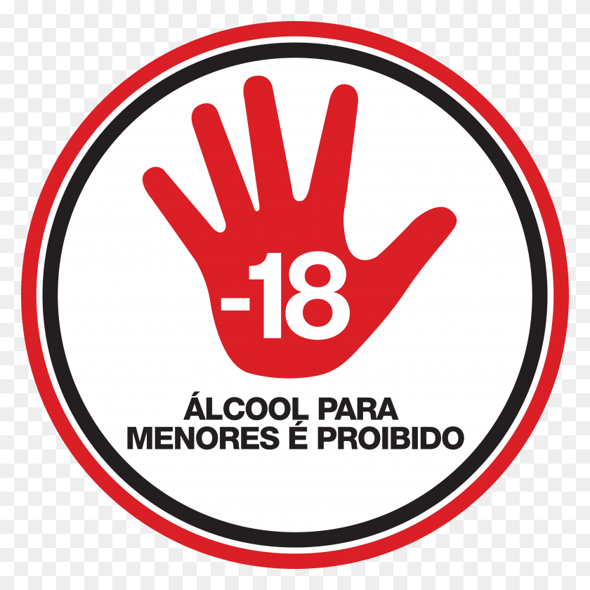 3500x3500 Selo Proibido Para Menores De 18 Anos Logo Alcool Para Menores, Etiqueta, Texto, Símbolo Hd Png