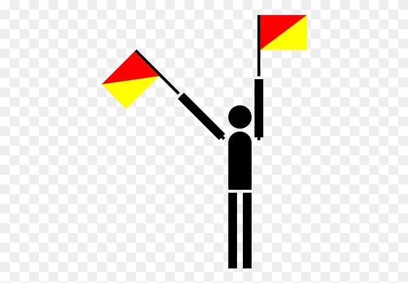 424x523 Semaphore Flag Clipart, Triangle, Light, Symbol HD PNG Download