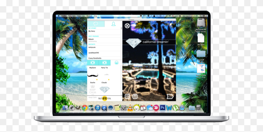 627x362 Send And Receive Snaps On Your Mac Electronics, Monitor, Screen, Display HD PNG Download