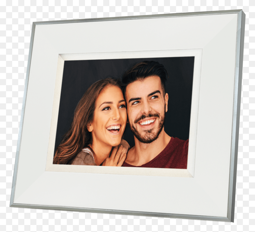 813x733 Send Favorite Photos Amp Videos To Frames Picture Frame, Face, Person, Head HD PNG Download