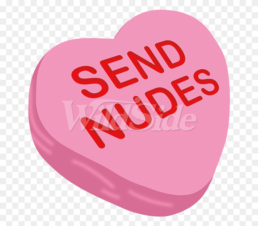 658x676 Send Nudes Pink Heart Candy Ranisen, Heart, Plectrum, Sweets HD PNG Download