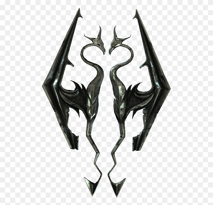 509x749 Send Your Favourite Armour Andor Weapon Mods For Skyrim Skyrim Logo Transparent Background, Sculpture, Bronze HD PNG Download