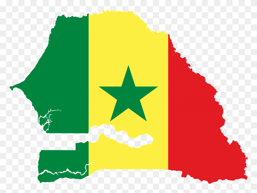 960x703 Senegal Flag Map Geography Outline Africa Country Map Of Senegal, Symbol, Star Symbol HD PNG Download