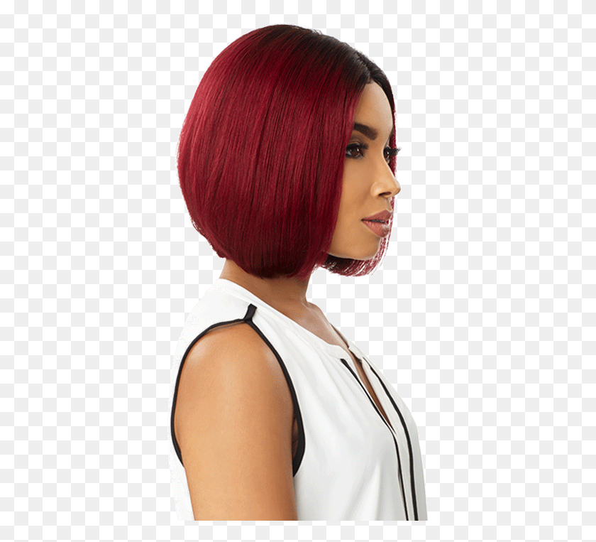 369x703 Sensationnel 100 Human Hair Empire Celebrity Lace T1b 530 Color, Person, Wig, Haircut HD PNG Download