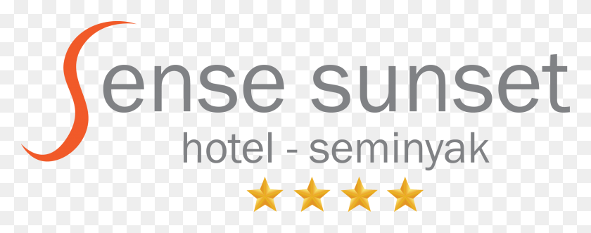 2409x838 Sense Sunset Seminyak Hotel 4 Star Logo Sense Sunset Seminyak, Symbol, Text, Star Symbol HD PNG Download