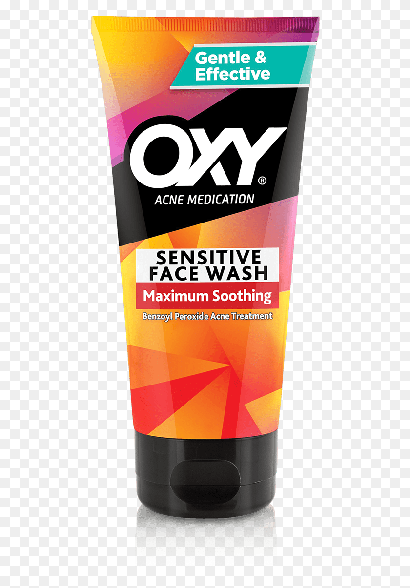 471x1145 Sensitive Face Wash Oxy Sensitive Face Wash, Sunscreen, Cosmetics, Bottle HD PNG Download