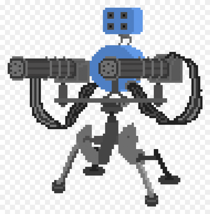 1057x1081 Иллюстрация Сторожевого Пистолета, Робот, Игрушка Hd Png Скачать