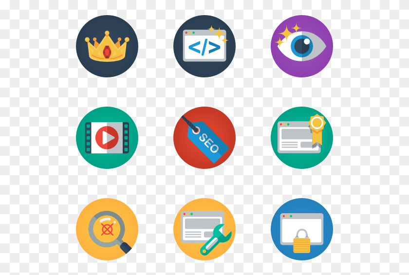 529x505 Seo And Web Teamwork Icons, Text, Symbol, Label HD PNG Download