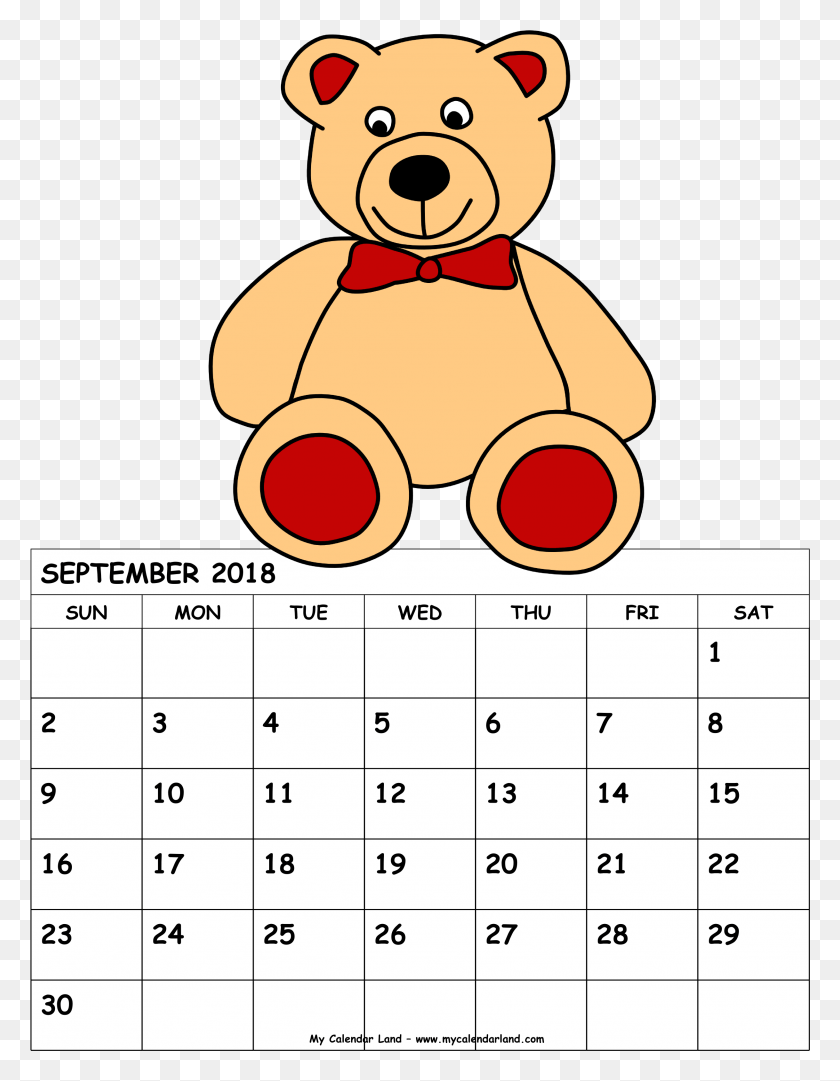 2437x3192 September 2018 Calendar Cartoon Calendar 2017 Printable, Text, Giant Panda, Bear HD PNG Download
