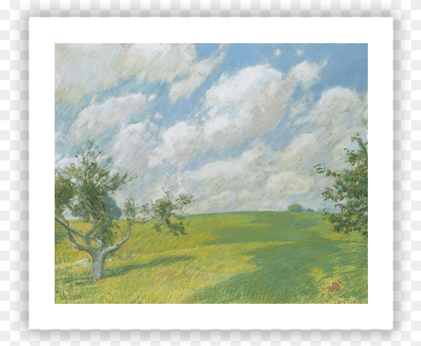 791x690 September Clouds, Art, Painting, Plant, Grass PNG