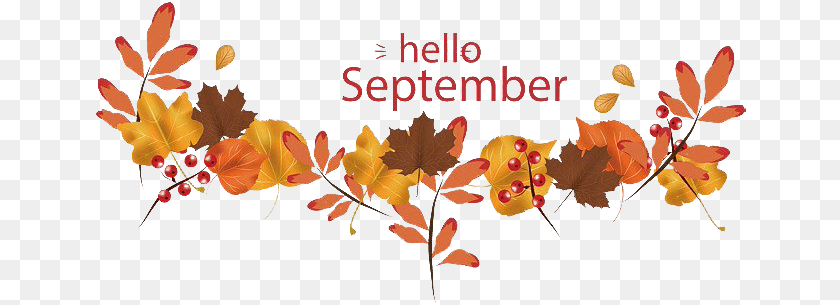 651x305 September Image September New Month Message, Leaf, Plant, Art, Graphics PNG