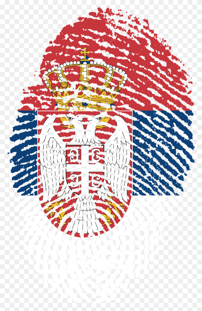809x1280 Флаг Сербии Отпечаток Пальца Изображение Страны Отпечаток Пальца Марокко, Логотип, Символ, Товарный Знак Hd Png Скачать