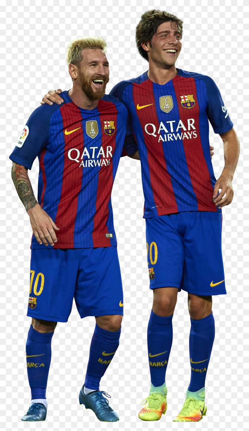 961x1713 Sergi Roberto And Messi 2018, Ropa, Vestimenta, Persona Hd Png