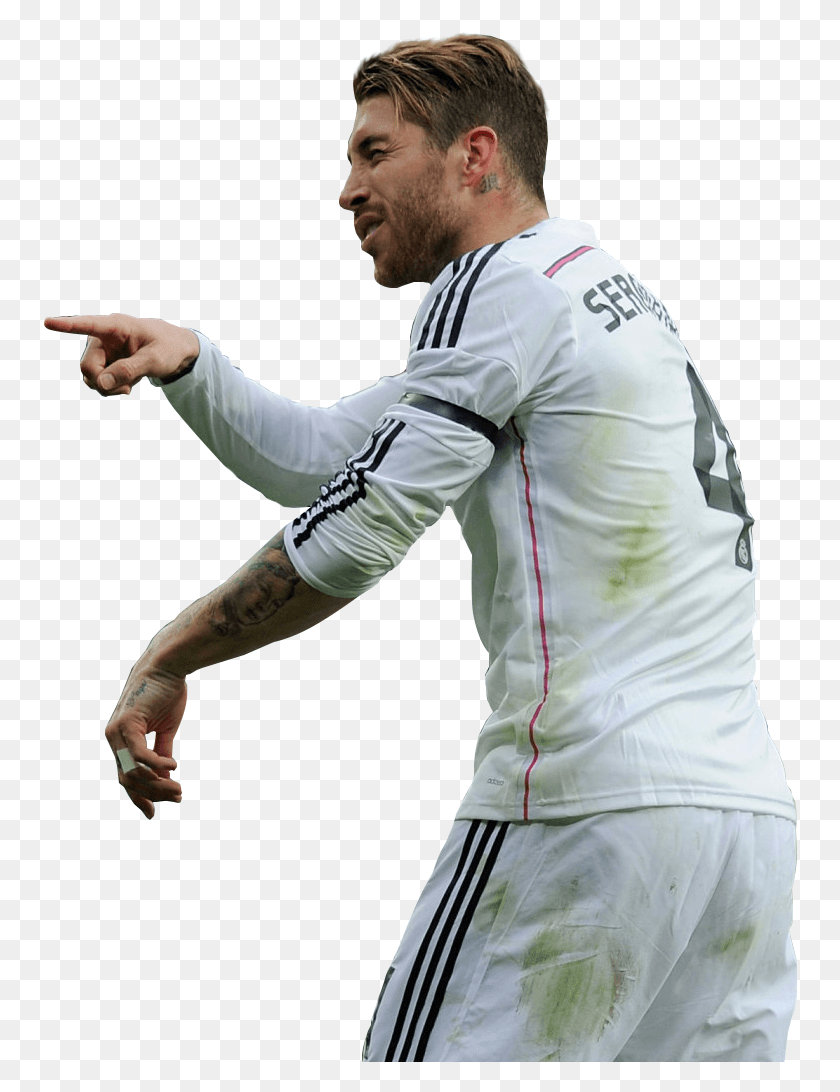 754x1032 Sergio Ramos De Futbol De Real Madrid Ramos, Person, Sleeve, Clothing HD PNG Download