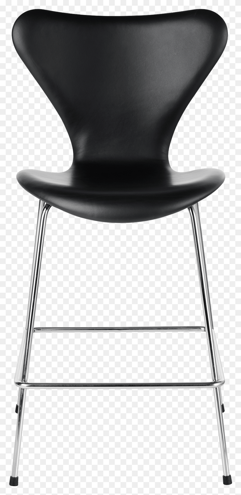 843x1800 Series 7 Barstool Fully Upholstered Black Leather Bar Chair Ant, Furniture, Bar Stool HD PNG Download