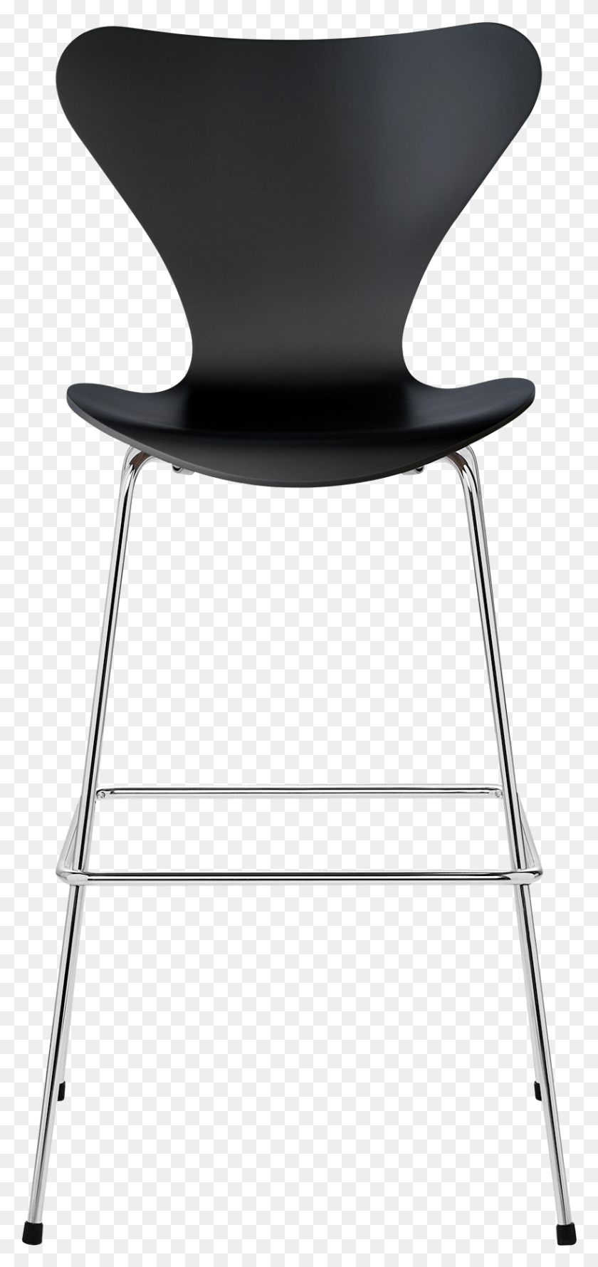 819x1805 Series 7 Chair Arne Jacobsen Lacquered Black Bar Stool Bar Stool, Furniture, Bar Stool, Clothing HD PNG Download