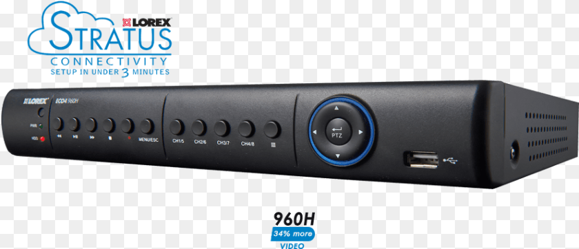 Series Security Dvr With 960h Recording And Stratus Lorex Eco4, Electronics, Amplifier Sticker PNG