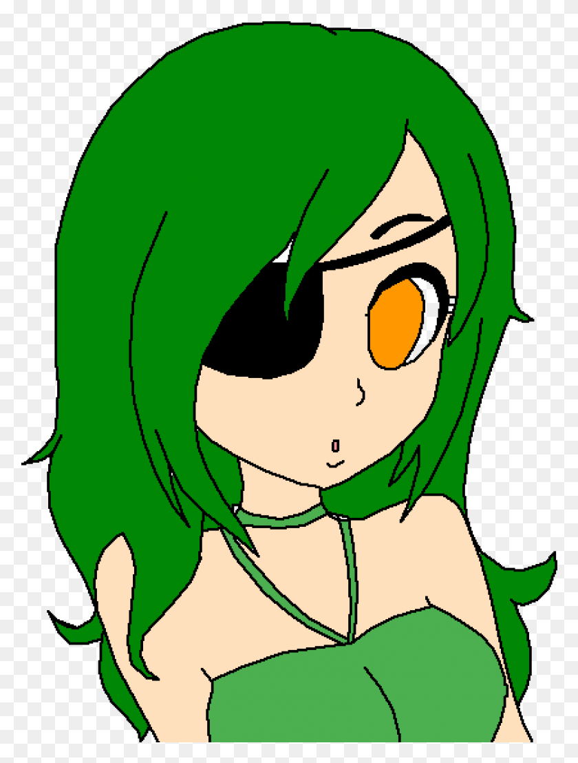 Serina But She39s Older And She Has An Eyepatch Killer Sans Female, Green, Elf, Plant HD PNG Download