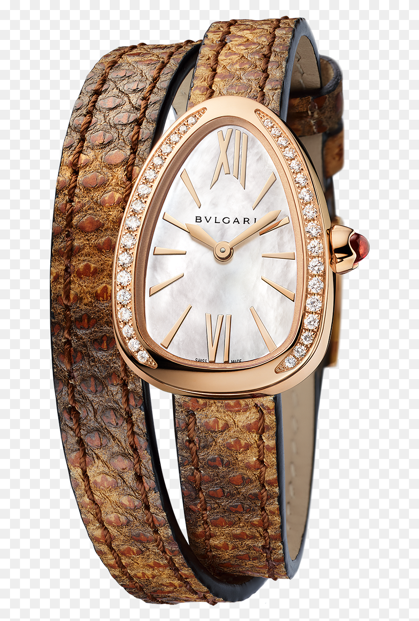 644x1185 Serpenti Watch Watch Rose Gold Multi Bulgari Serpenti Watch Leather, Наручные Часы, Башня С Часами, Башня Hd Png Скачать