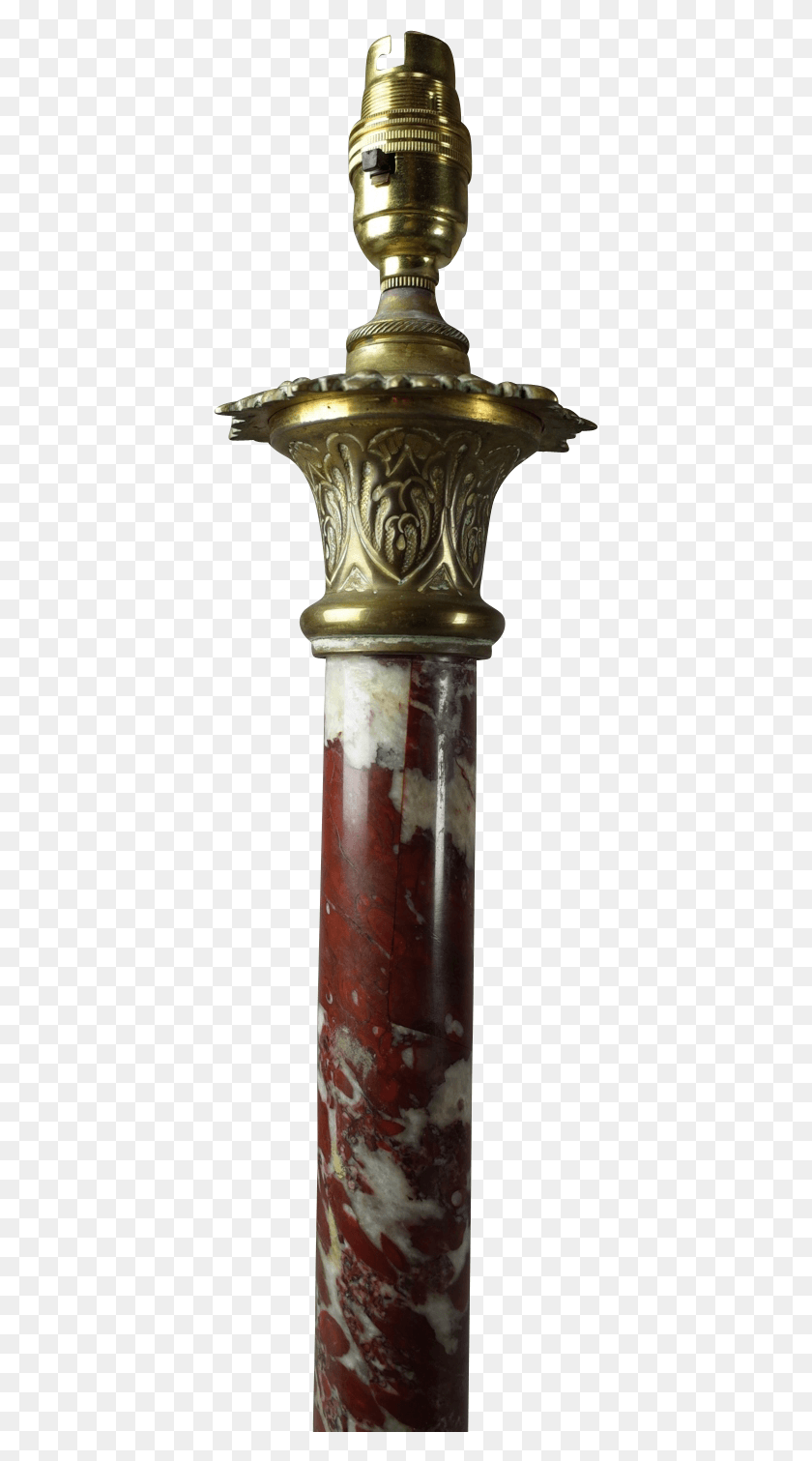 399x1451 Serpentine Marble Column Table Lamp Fontaine Decorative Melee Weapon, Architecture, Building, Pillar HD PNG Download