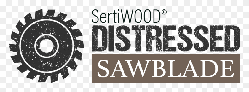 1024x332 Sertiwood Distressed Sawblade Rustic Graphic Design, Text, Alphabet, Word HD PNG Download