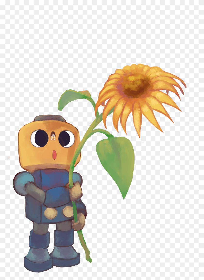 2745x3846 Servbot Sunflower Cartoon, Toy, Plant, Flower HD PNG Download