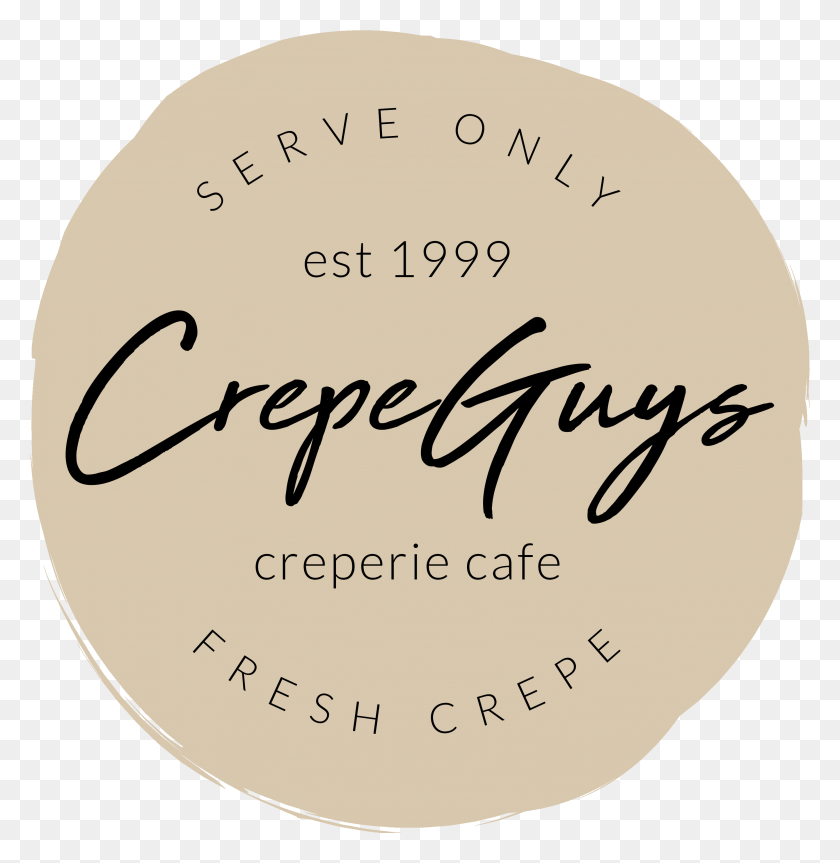 2779x2863 Serve Only Fresh Crepe Circle, Text, Handwriting, Calligraphy HD PNG Download