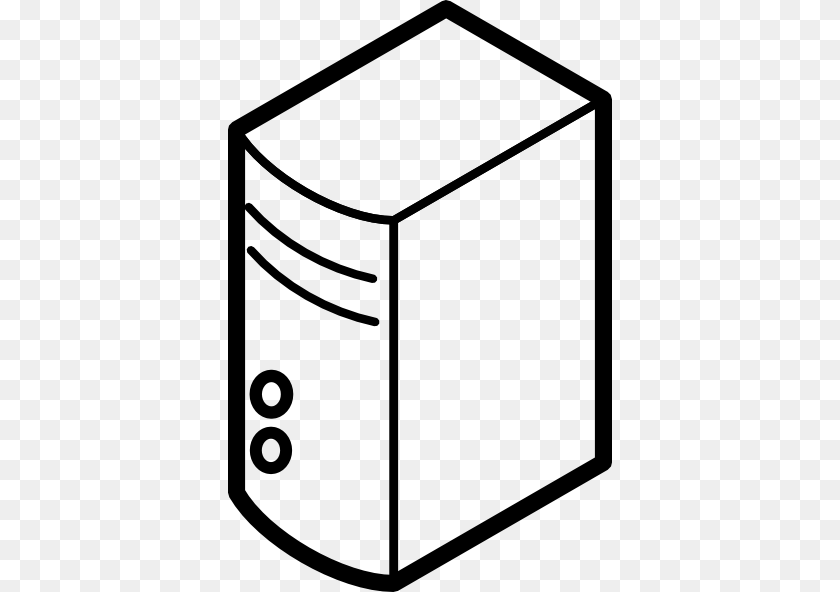 384x592 Server Outline Clip Art, Computer, Computer Hardware, Electronics, Hardware Sticker PNG