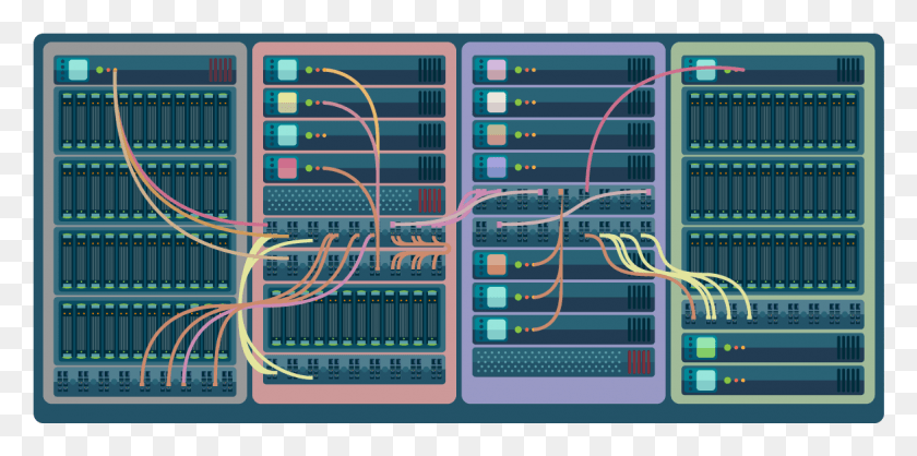 1172x538 Servers Flat Design Server Room, Electronics, Wiring, Electronic Chip HD PNG Download