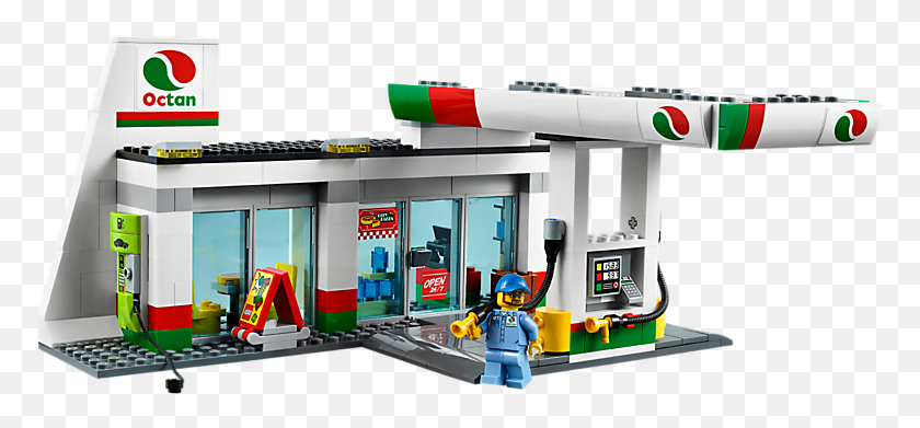 775x331 Сервисная Станция Lego Сервисная Станция, Машина, Заправочная Станция, Насос Hd Png Скачать