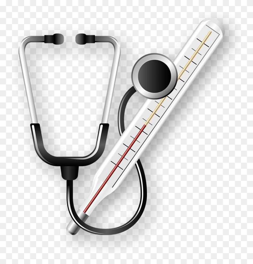872x913 Services Stethoscope And Thermometer, Plot, Light, Steamer HD PNG Download
