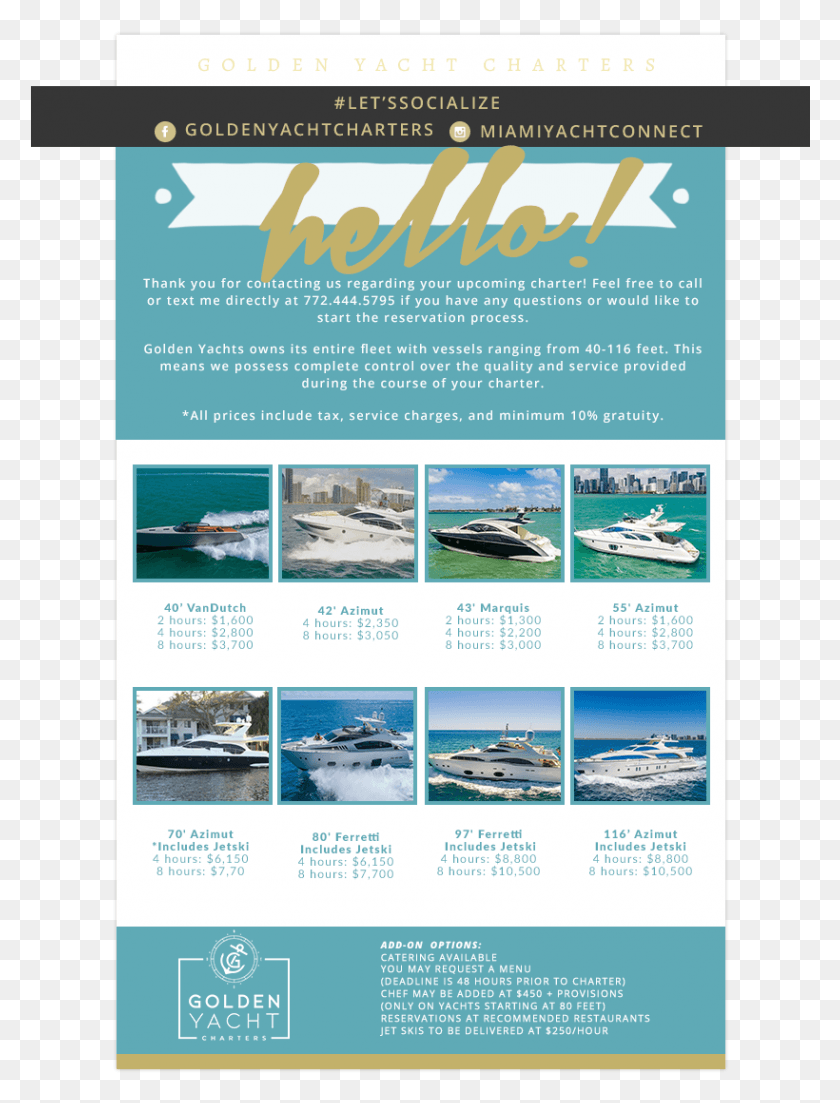820x1097 Services That We Have Provided To Golden Yacht Charters, Advertisement, Poster, Flyer HD PNG Download