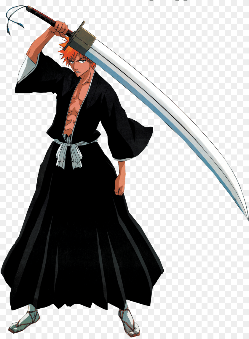 1003x1362 Servidor Bleach Ichigo First Sword, Weapon, Adult, Person, Woman Clipart PNG