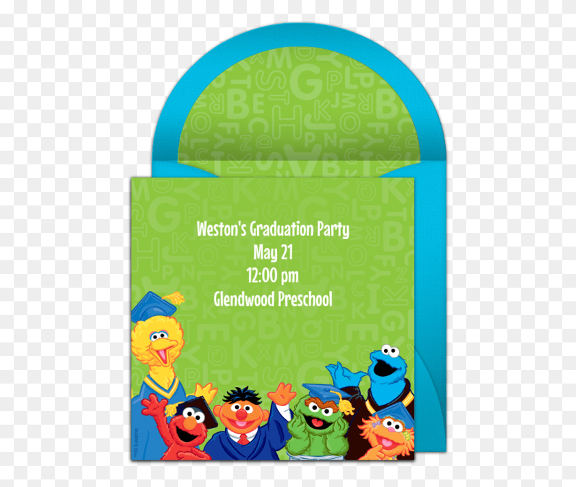 473x651 Sesame Street Graduation Online Invitation Sesame Street Graduation, Poster, Advertisement, Flyer HD PNG Download