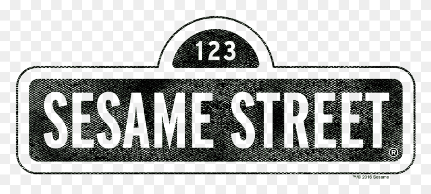 917x375 Sesame Street One Color Dark Kid39s T Shirt Sesame Street Sign, Word, Text, Symbol HD PNG Download