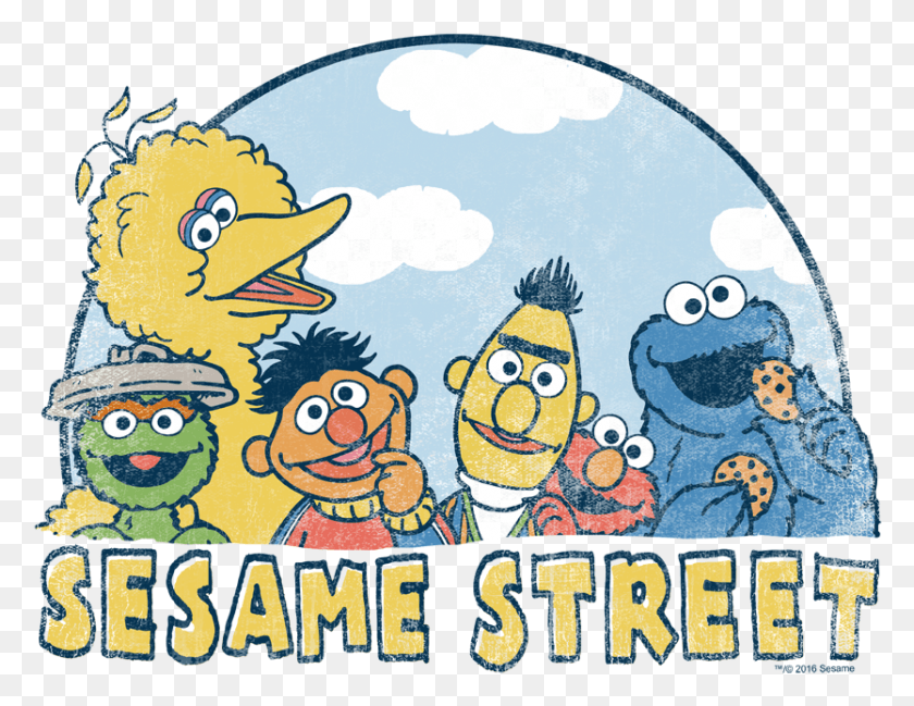 834x630 Sesame Street Sesame Group Baby Bodysuit Cartoon, Poster, Advertisement, Graphics HD PNG Download