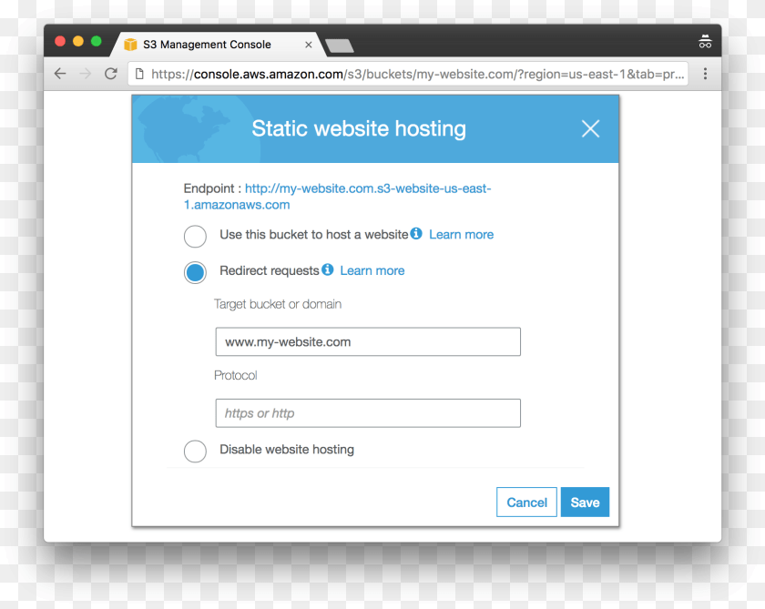 Set Up Redirect S3 Https Static Website, File, Webpage, Text PNG