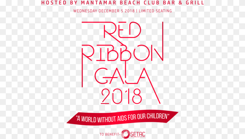 Setac Red Ribbon Gala 2018 Graphic Design, Advertisement, Poster, Text, Book Clipart PNG