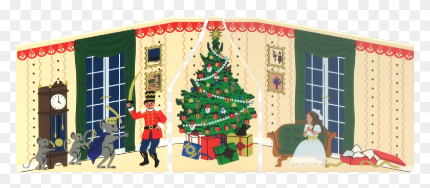 1000x395 Sets From The Nutcracker Ballet, Tree, Plant, Christmas Tree HD PNG Download