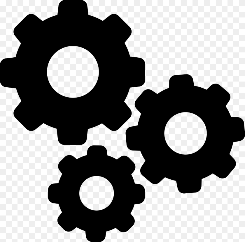 980x970 Settings Gears Svg Icon Download Gears File, Machine, Gear, Animal, Bear Sticker PNG