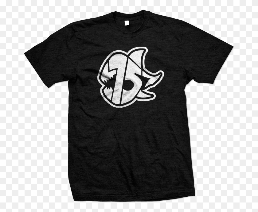 688x631 Seven Sharks Logo T Shirt Black White South Central T Shirts, Clothing, Apparel, T-shirt HD PNG Download