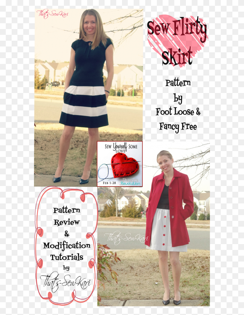 606x1024 Sew Flirty Skirt By Footloose And Fancy Free Corazon, Coat, Clothing, Apparel Descargar Hd Png