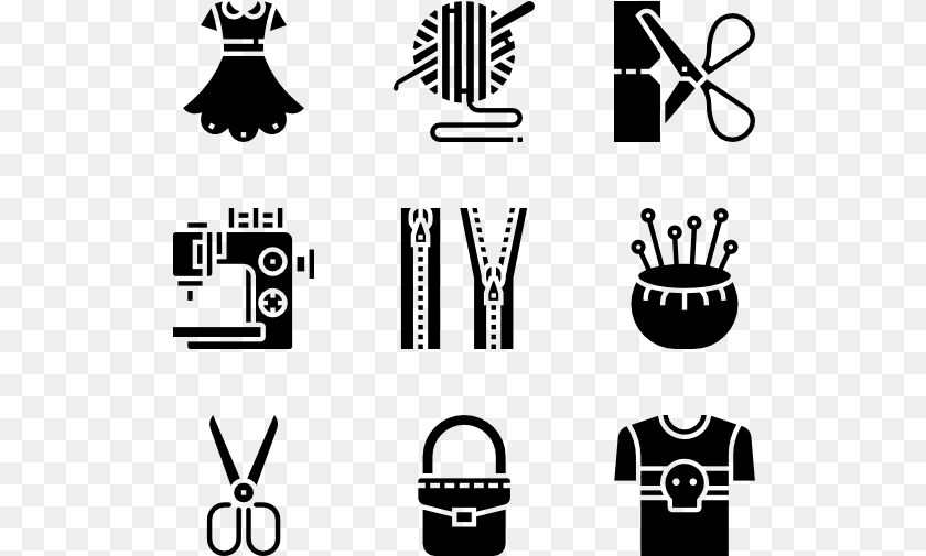 529x505 Sewing Equipment Sewing Icon Vector, Gray Sticker PNG