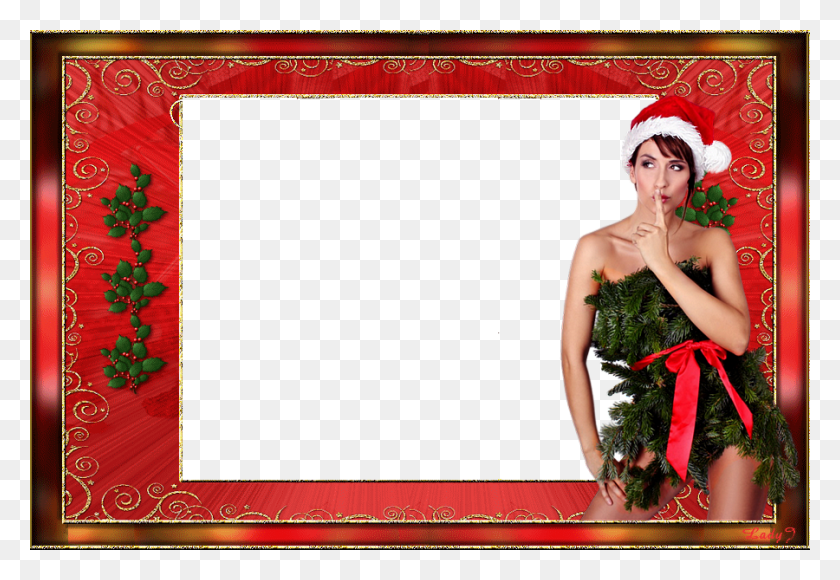 900x600 Sexy Christmas Frames Sexy Photo Frame, Person, Human, Clothing HD PNG Download